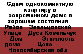 Сдам однокомнатную квартиру в современном доме в хорошем состоянии › Район ­ Заельцовский › Улица ­ Дуси Ковальчук › Дом ­ 252 › Этажность дома ­ 16 › Цена ­ 14 000 - Новосибирская обл., Новосибирск г. Недвижимость » Квартиры аренда   . Новосибирская обл.,Новосибирск г.